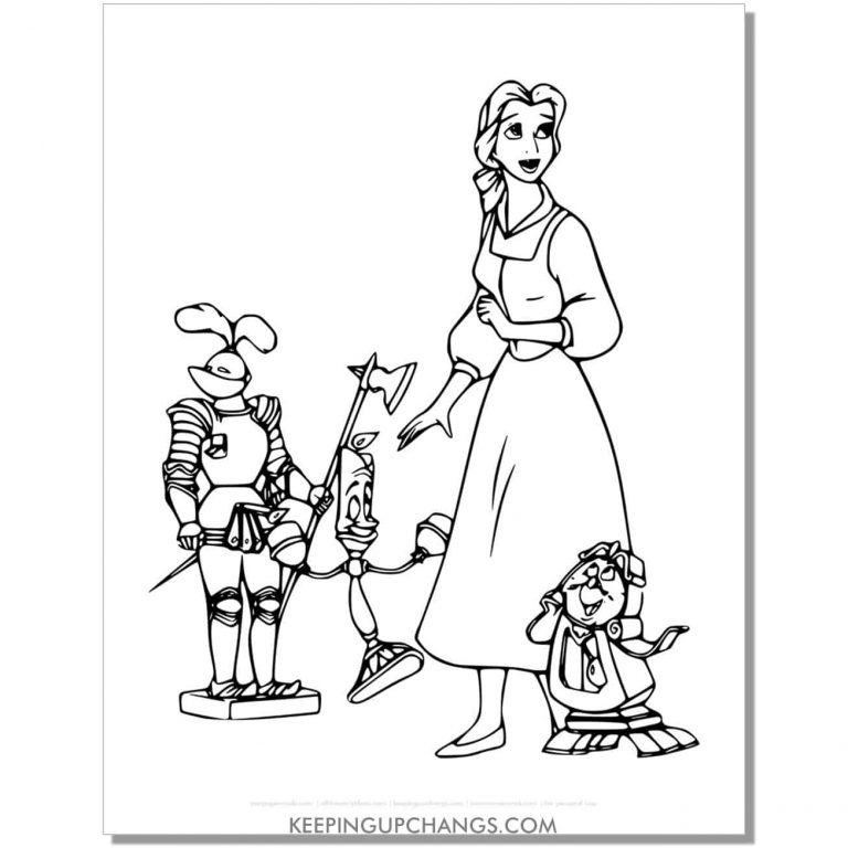 13+ Free Lumiere, Cogsworth Coloring Pages, Sheets [TOP Printables!]