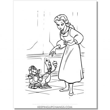 13+ Free Lumiere, Cogsworth Coloring Pages, Sheets [TOP Printables!]