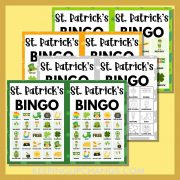 most popular free st patrick's day bingo games including 5x5, 4x4, 3x3 grids.