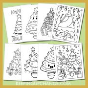 free christmas tree colouring sheets including easy, simple designs to large detailed full size sheets.