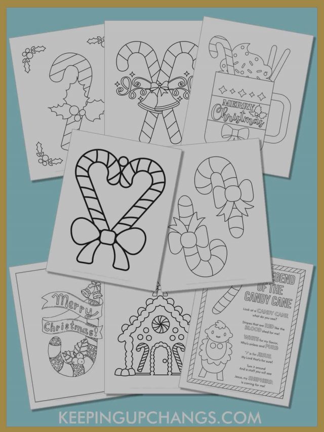 Best Free Candy Cane Coloring Pages