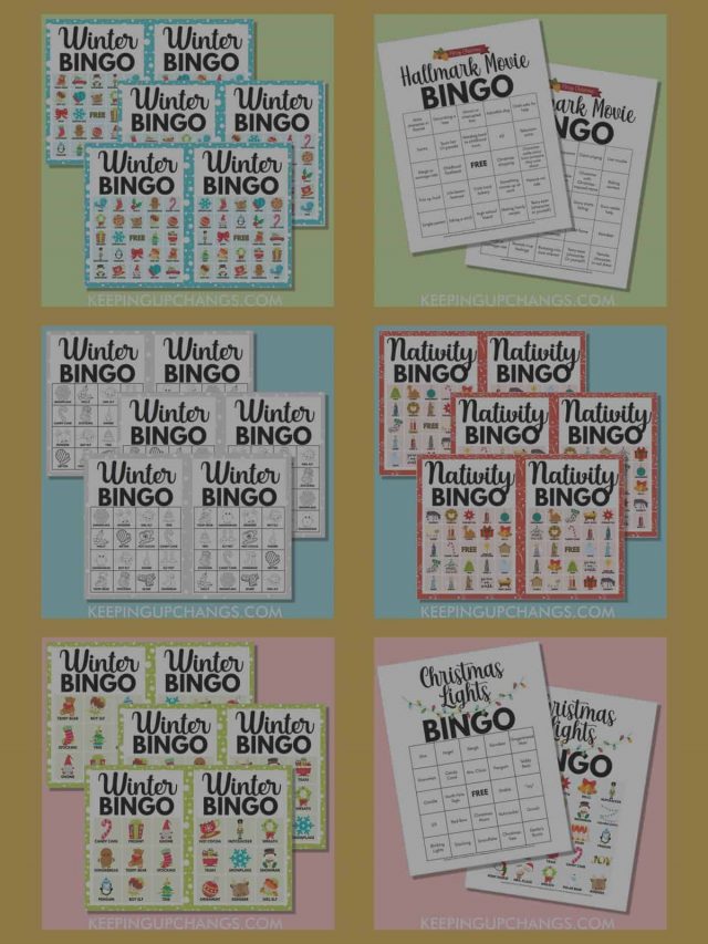 Free Christmas Bingo Printable Game Card Boards