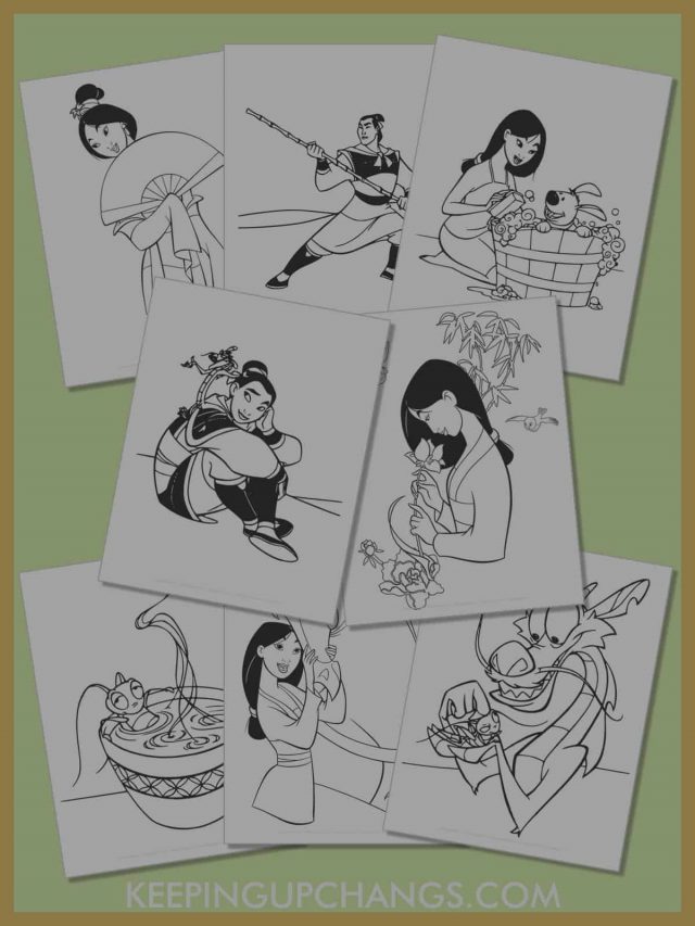 Best Free Mulan Coloring Pages