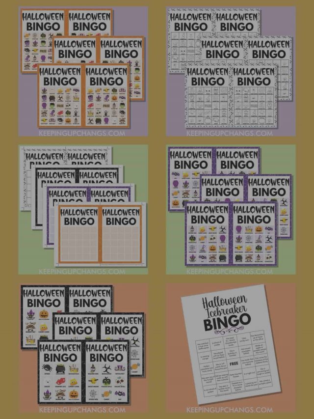 Free Halloween Bingo Printable Game Card Boards