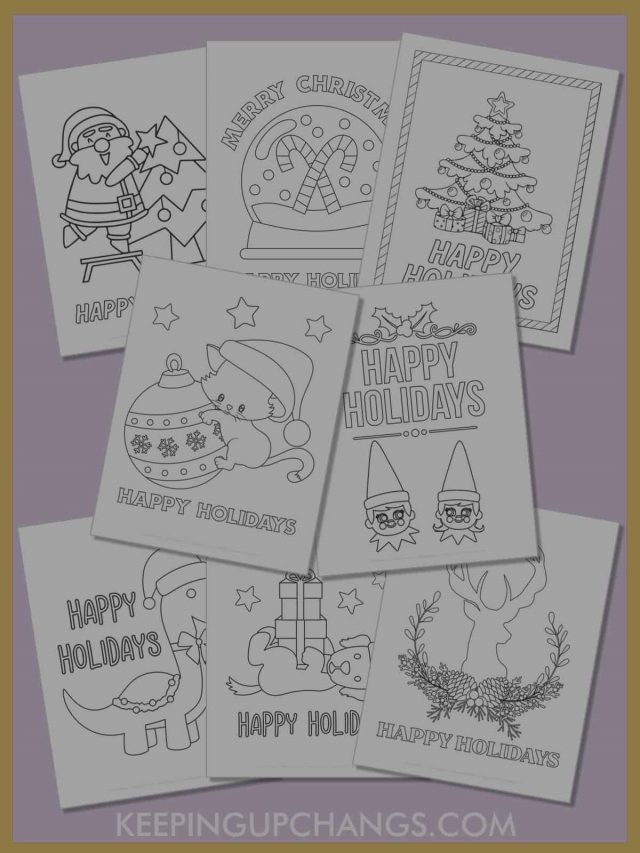 Best Free Happy Holidays Coloring Pages