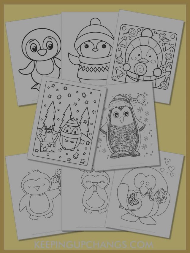 Best Free Penguin Coloring Pages