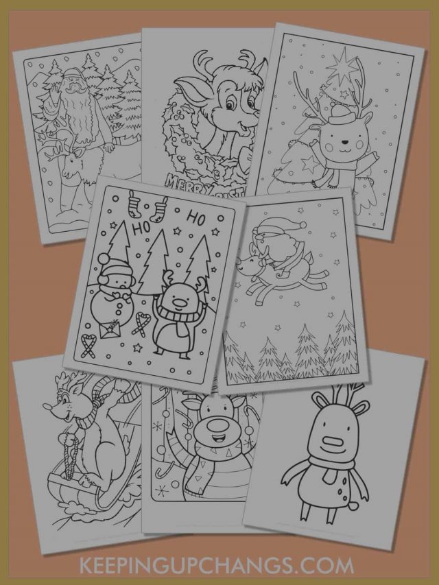 Best Free Reindeer Coloring Pages