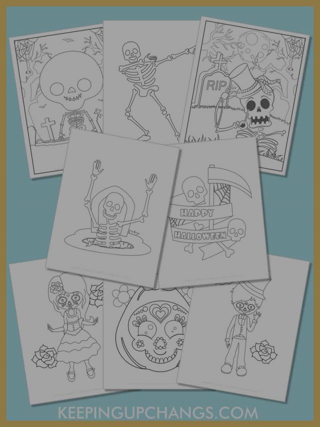 Best Free Skeleton Coloring Pages