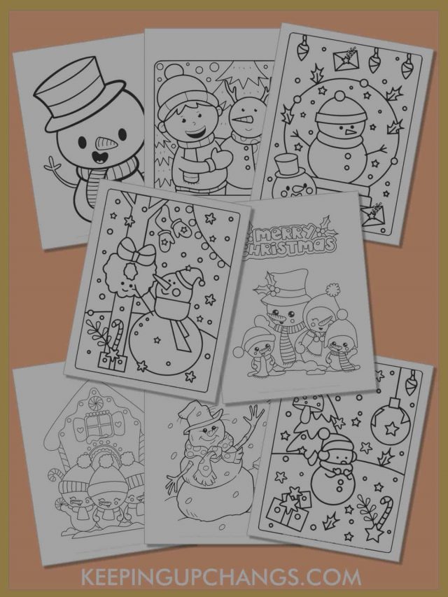 Best Free Snowman Coloring Pages