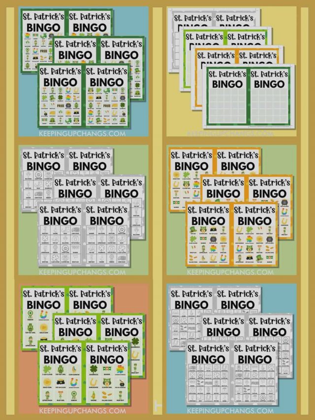 Free St. Patrick's Day Bingo Printable Game Card Boards