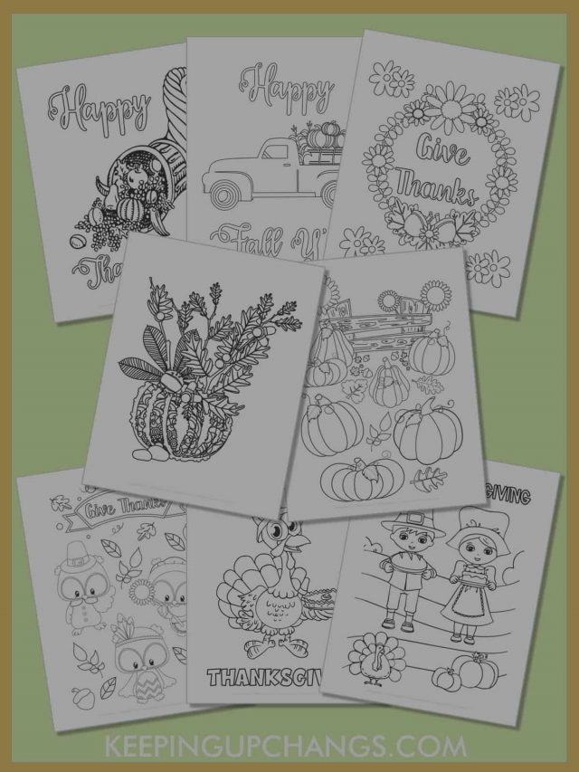 Best Free Thanksgiving Coloring Pages