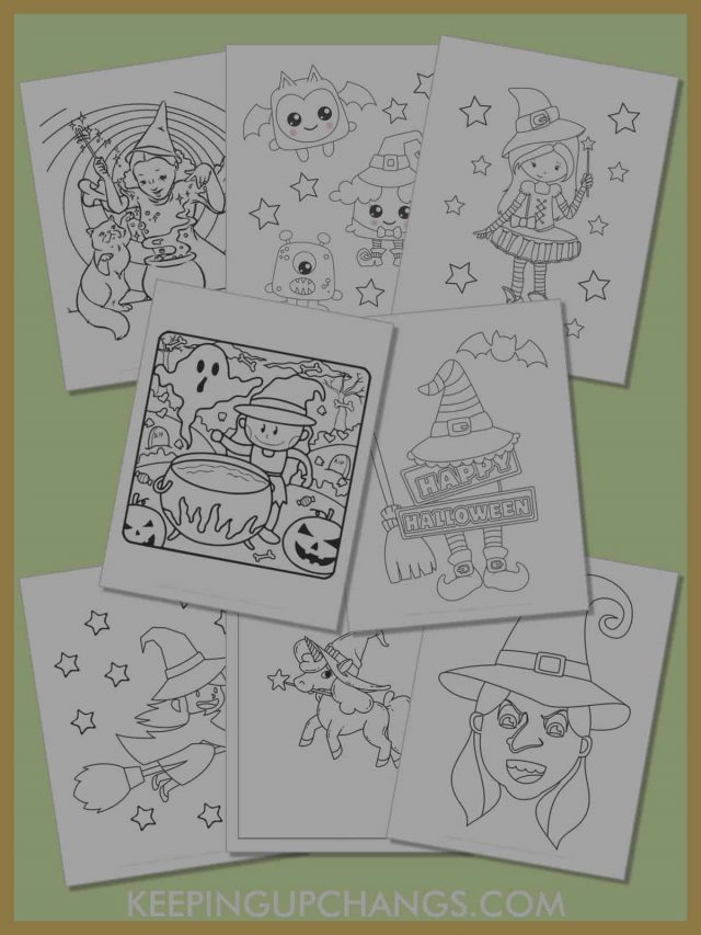Best Free Witch Coloring Pages