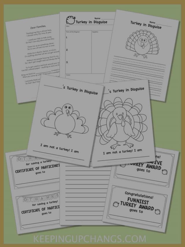 Best Free Disguise a Turkey Printables