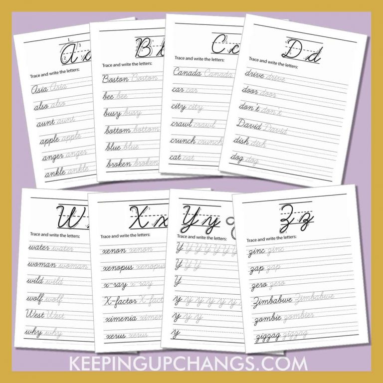 Free Cursive Worksheets, Printables [MOST POPULAR Downloads!]