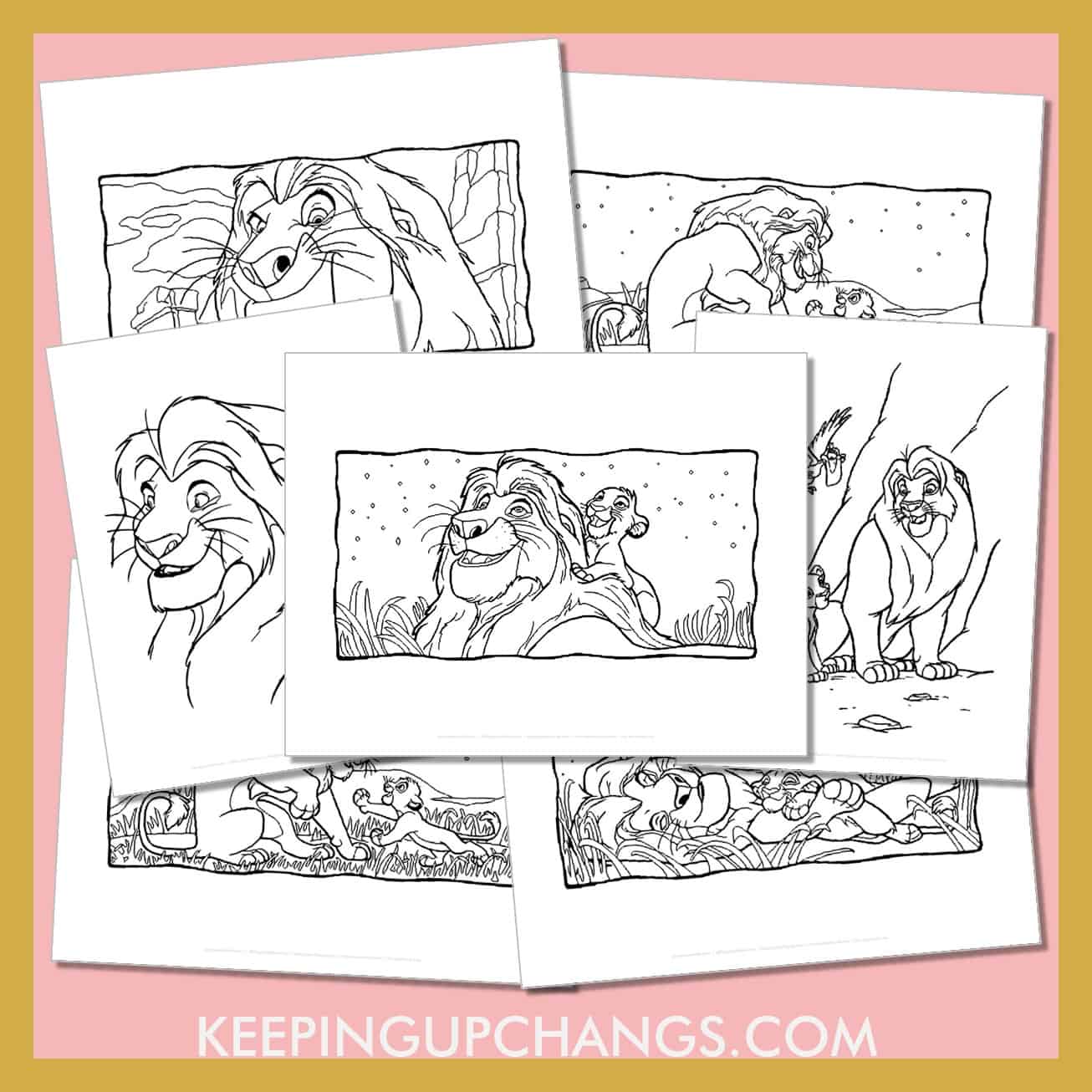 free mufasa pictures to color for toddlers, kids, adults.