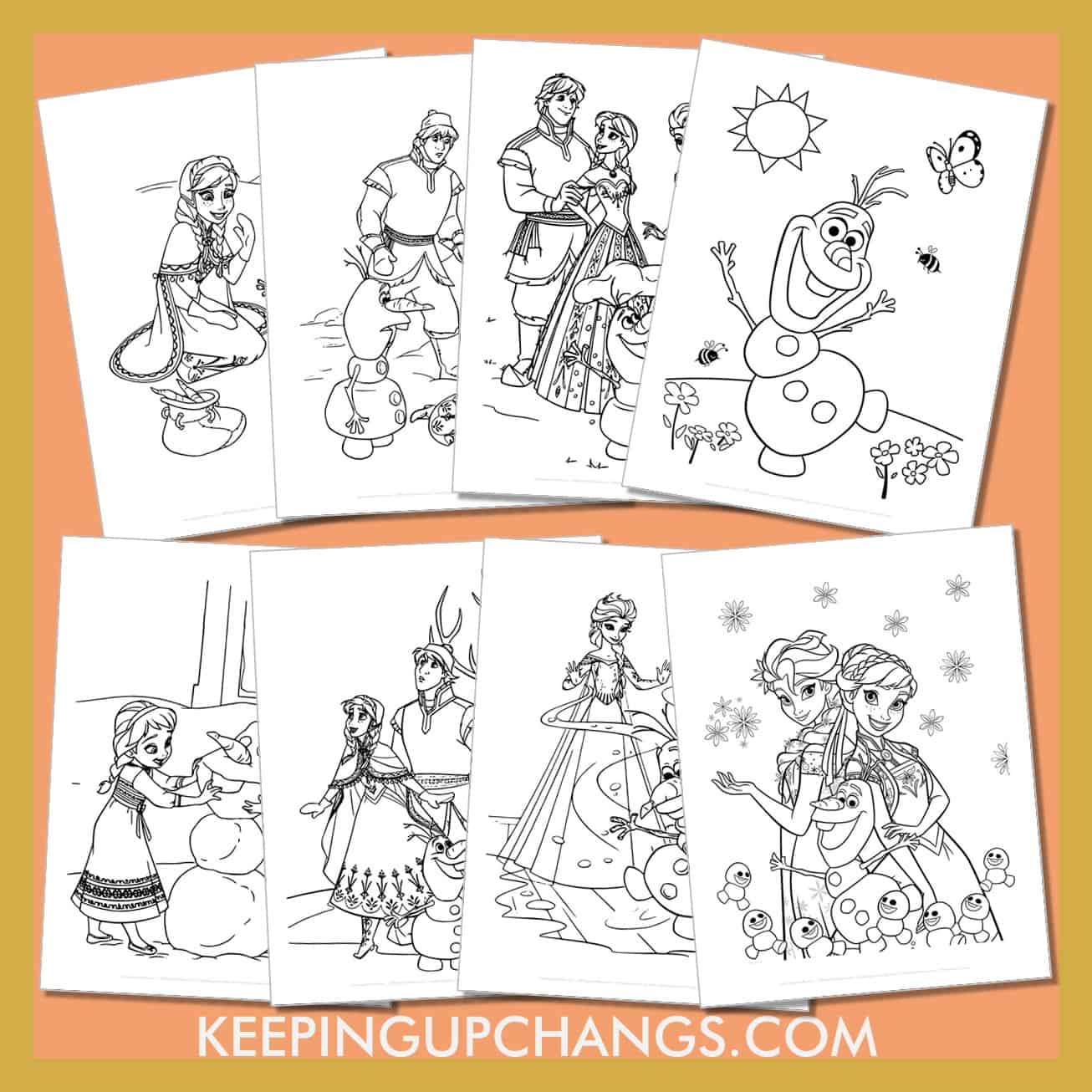 free olaf frozen pictures to color for toddlers, kids, adults.