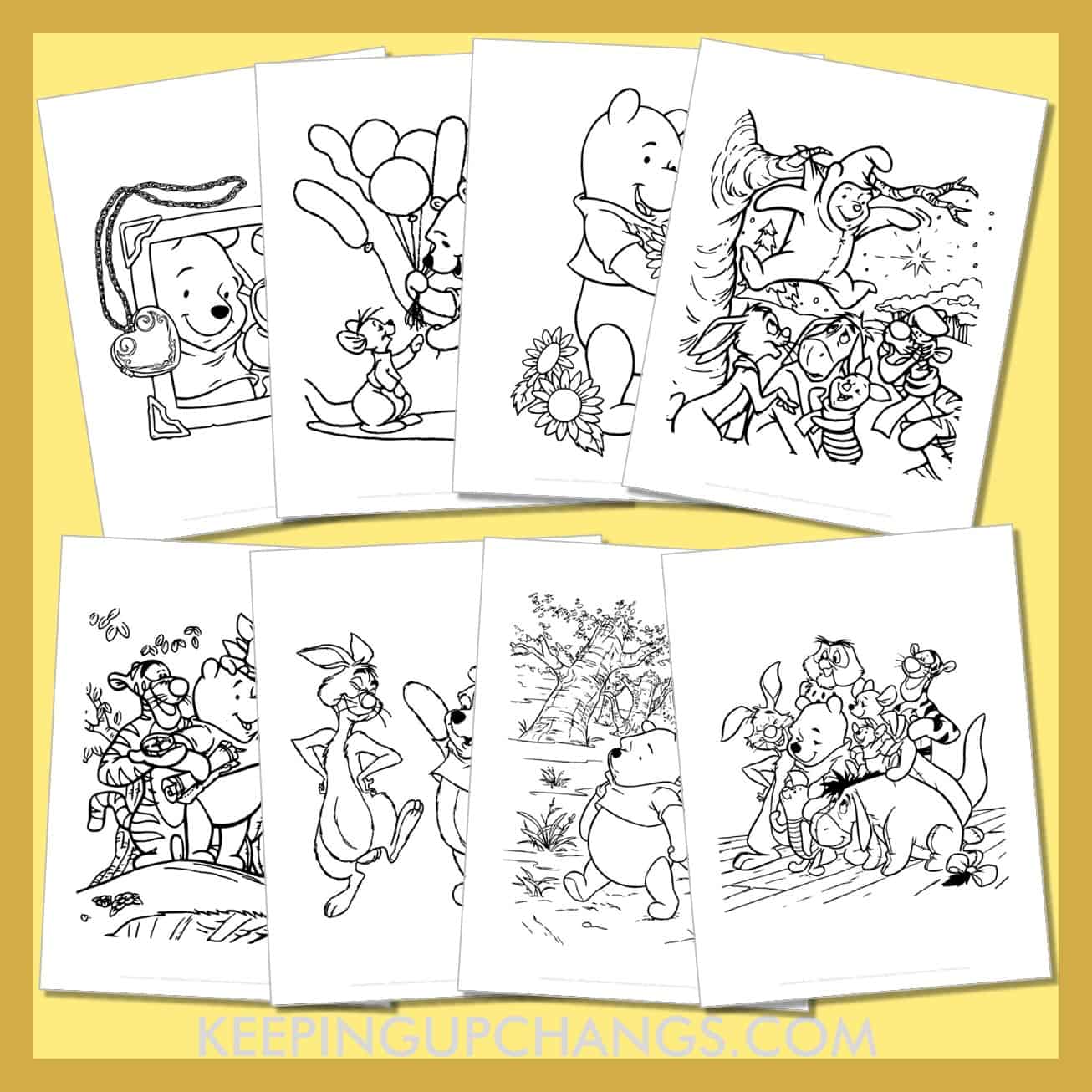 free winnie the pooh pictures to color for toddlers, kids, adults.