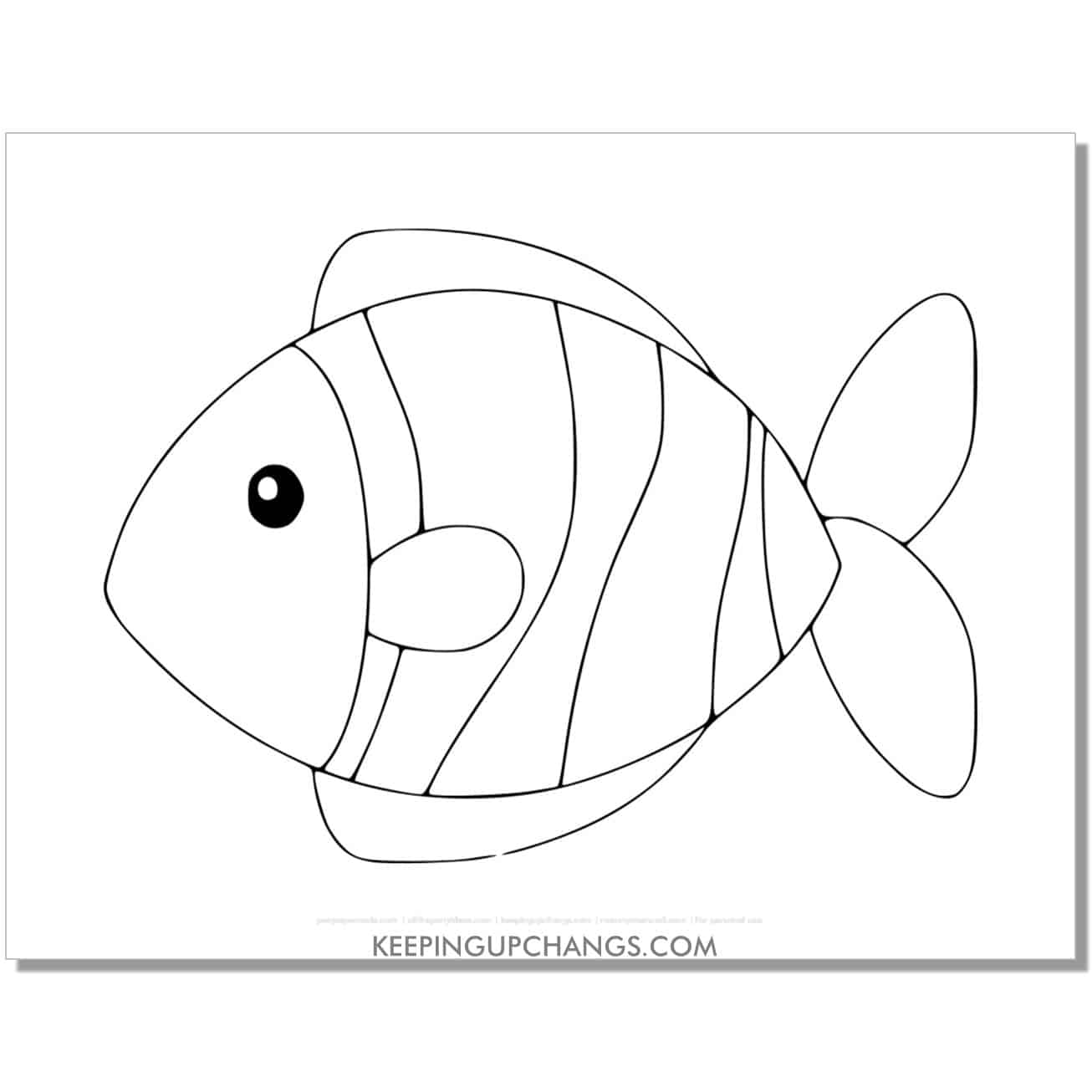 adorable fish for toddlers, preschool, kindergarten.
