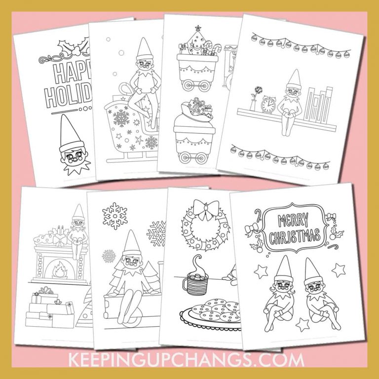 11+ Free Elf on the Shelf Coloring Pages, Sheets [POPULAR Printables!]