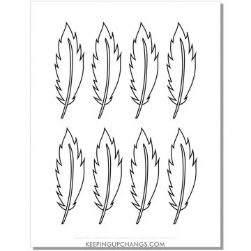 Free Feather Outlines, Templates, Stencils [MOST POPULAR Printables!]