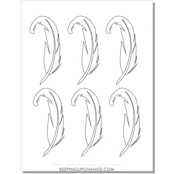 Free Feather Outlines, Templates, Stencils [MOST POPULAR Printables!]