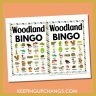 Woodland Bingo Pictures &amp; Words (5x5 &amp; 4x4 Grid) [FREE Printables!]