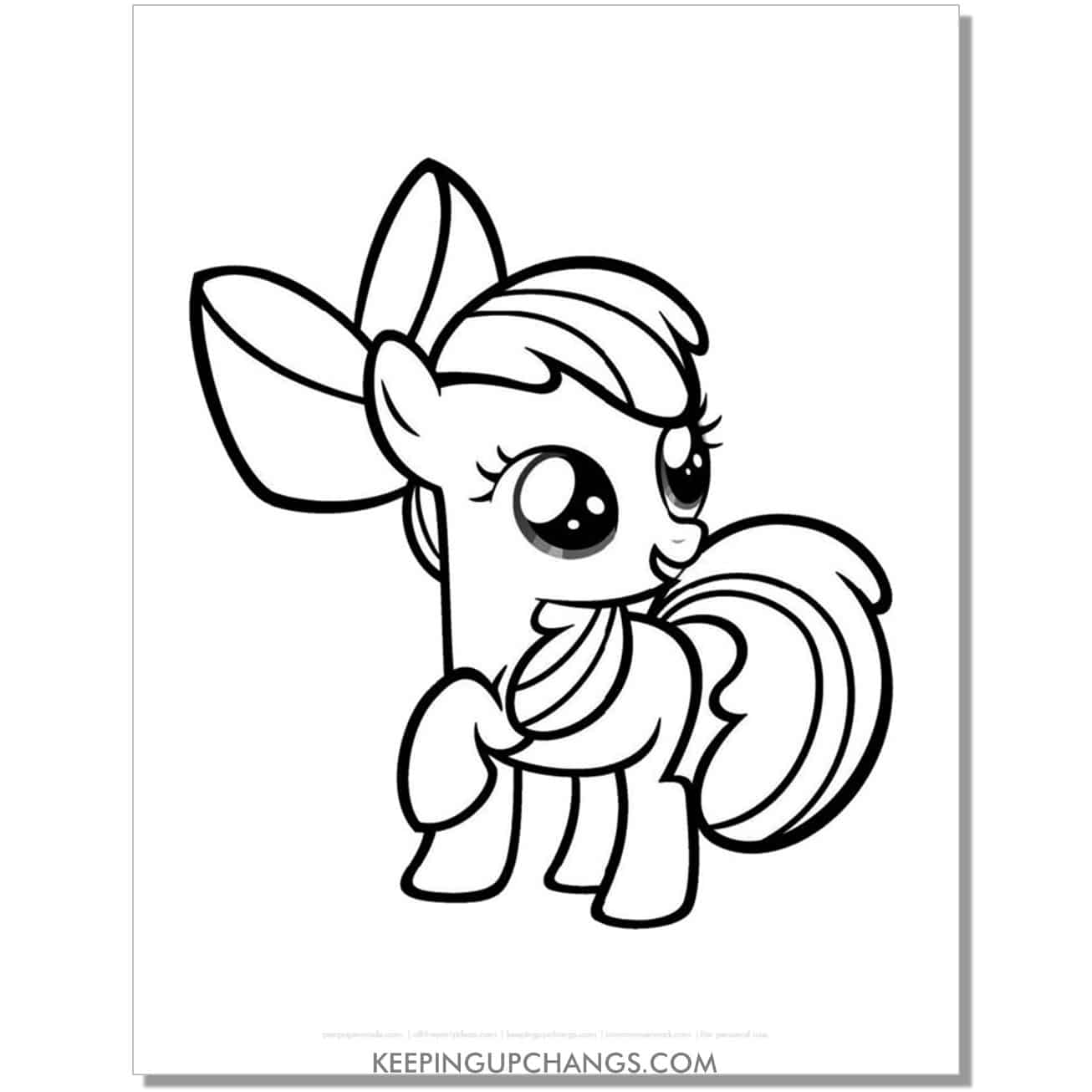 free apple bloom my little pony coloring page.