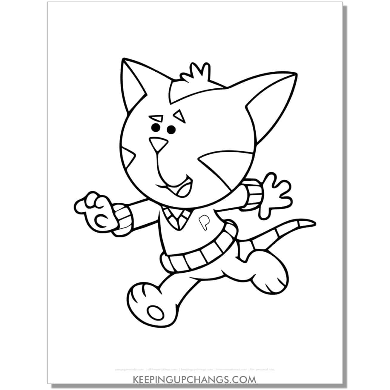 free periwinkle in sweater blue's clues coloring page, sheet.