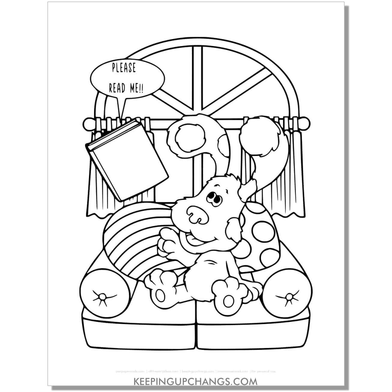 free please read to me blue's clues coloring page, sheet.