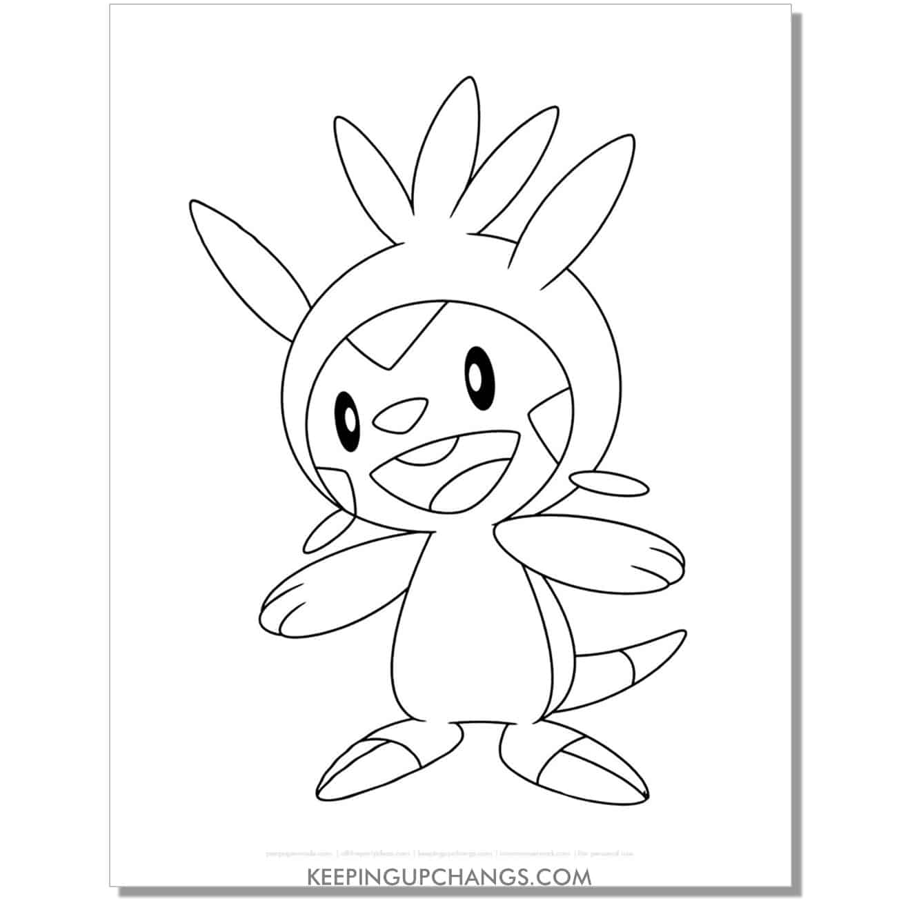 chespin pokemon coloring page, sheet.