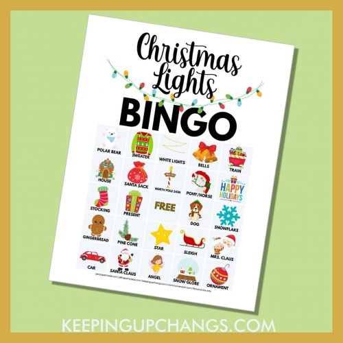 Christmas Lights Bingo [FREE Printable!]