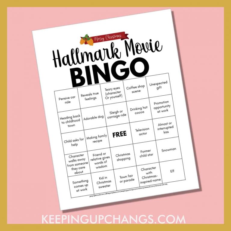Christmas Hallmark Movie Bingo [FREE Printable!]