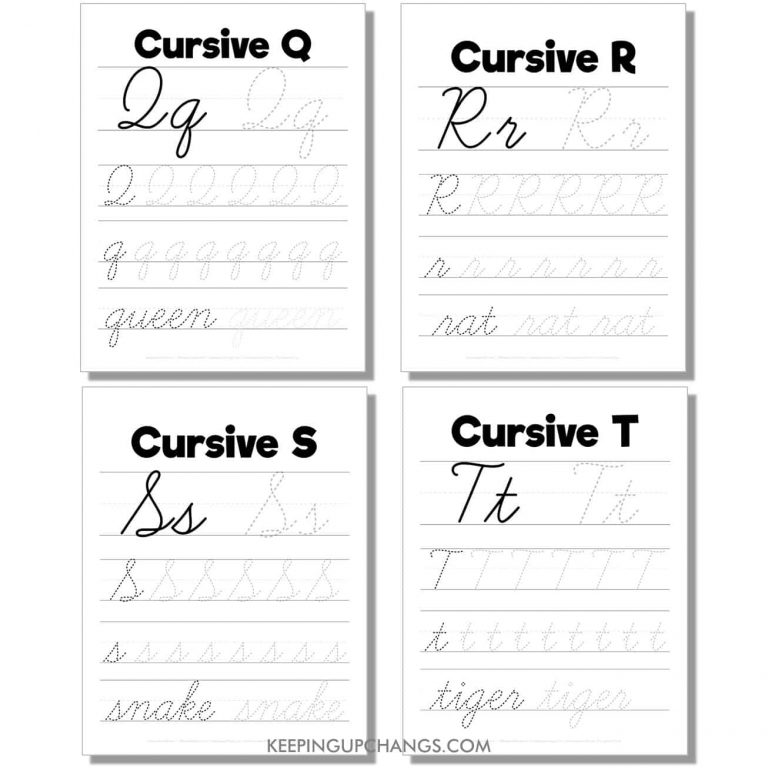 Free Large Letter Cursive Worksheets, Printables [POPULAR Download!]