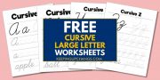 Free Large Letter Cursive Worksheets, Printables [POPULAR Download!]