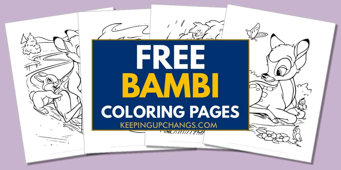 spread of bambi coloring pages.