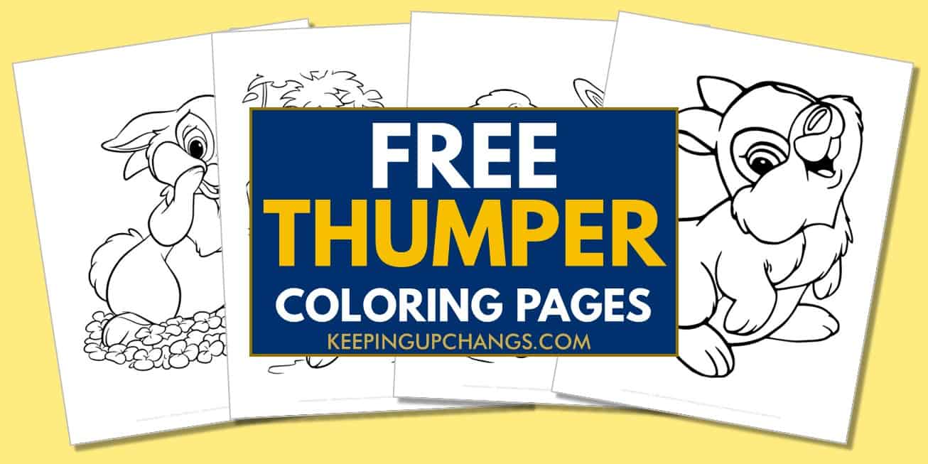 spread of thumper coloring pages.