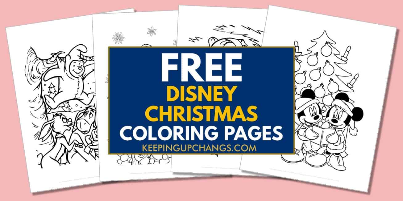spread of disney christmas coloring pages.