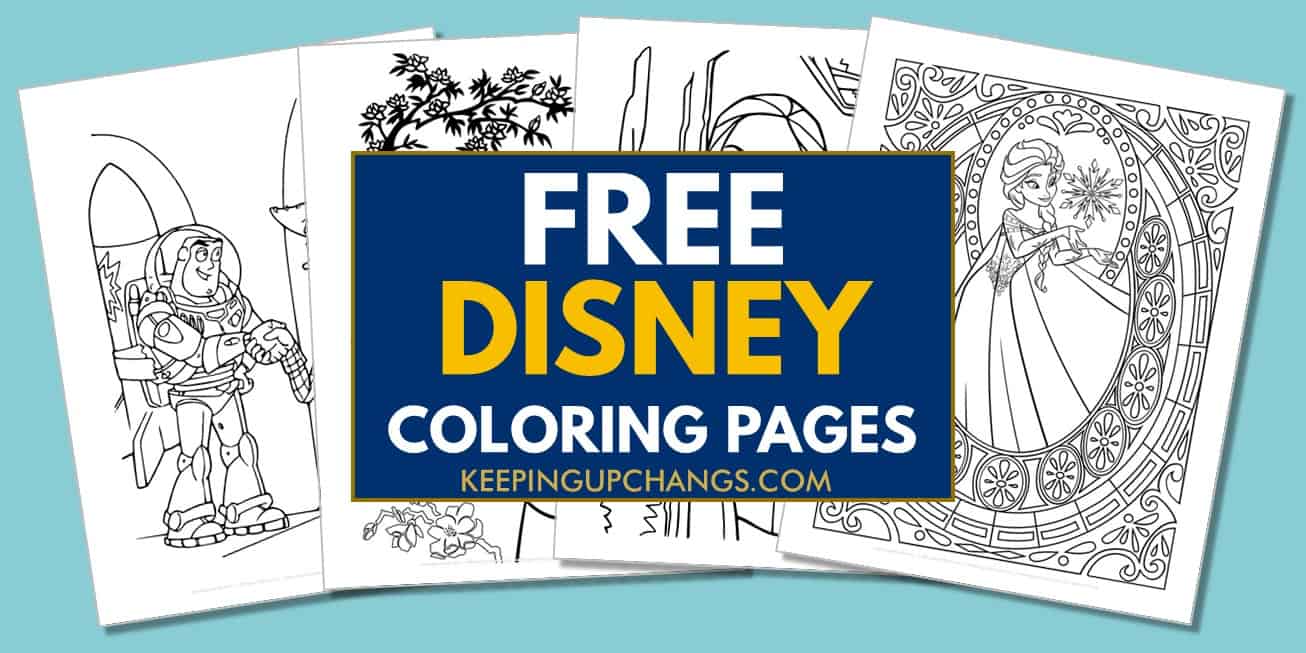 spread of disney coloring pages.
