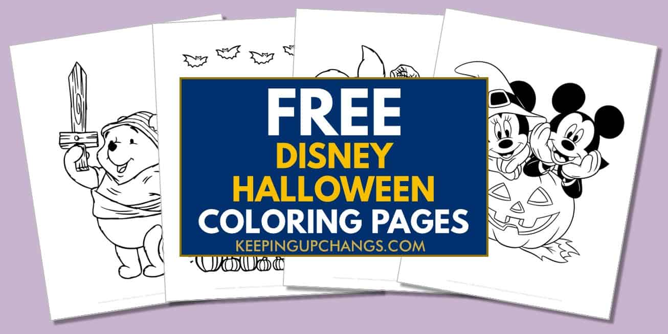 spread of disney halloween coloring pages.