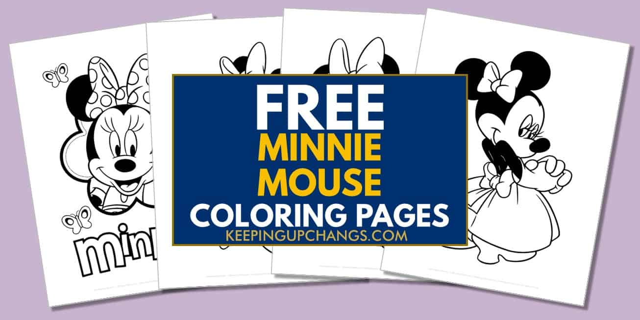 spread of minnie mouse coloring pages.