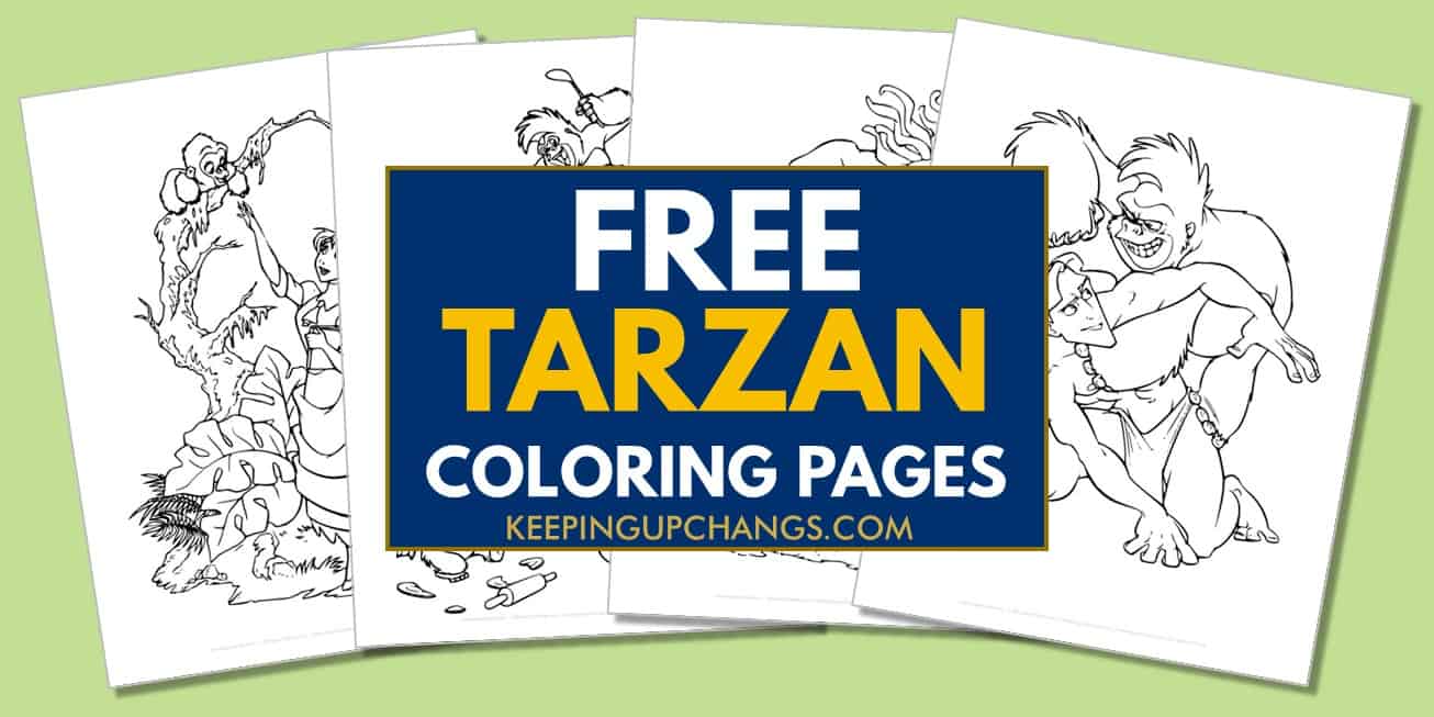 spread of tarzan coloring pages.