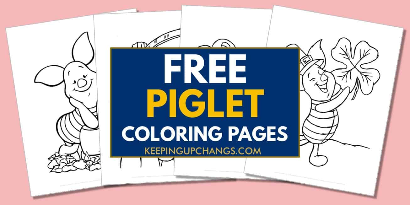 spread of piglet coloring pages.
