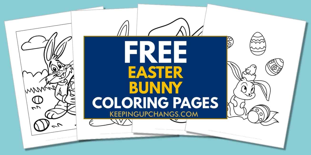 spread of easter bunny coloring pages.