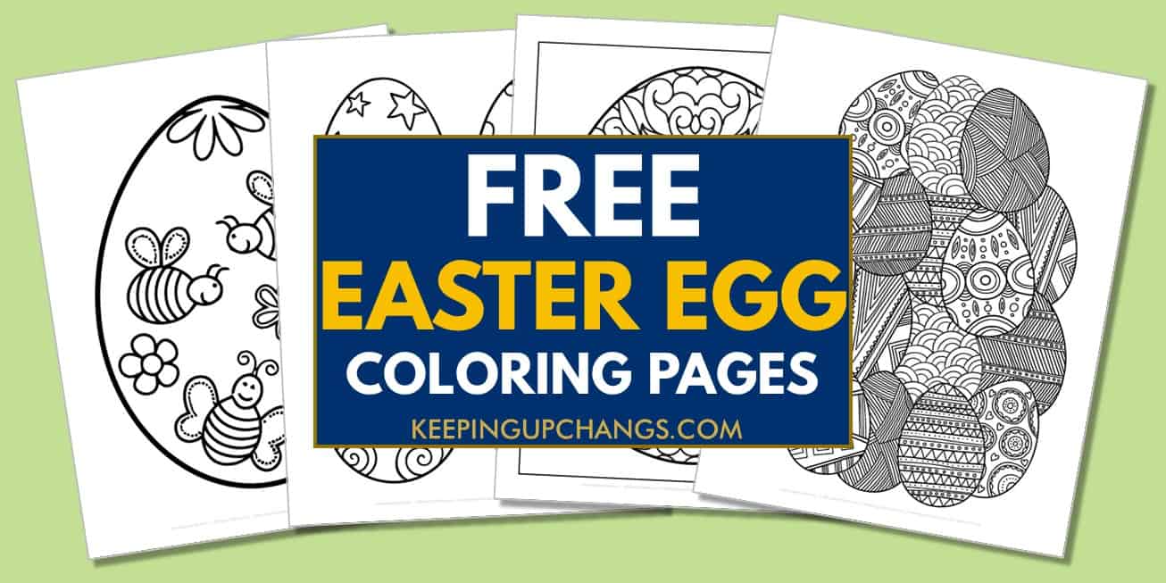 spread of easter egg coloring pages.