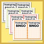 Free Thanksgiving Bingo Game Card Printables [Tons of Variety!]