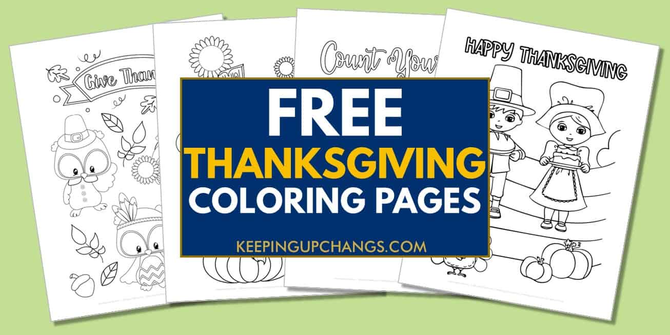 spread of free thanksgiving coloring pages.
