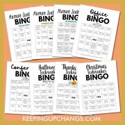 human icebreaker bingo with fun getting to know you facts for school, work, holidays, and more.