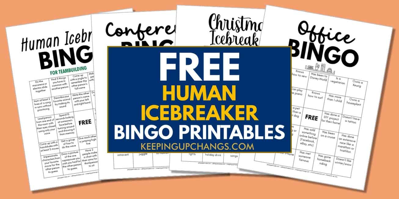 free getting to know you human icebreaker bingo printables for kids, adults, and holidays.