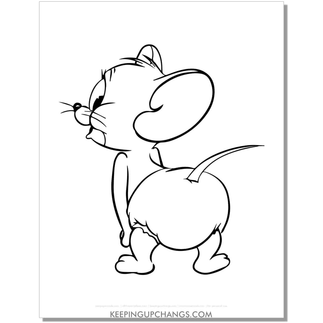 free jerry tail coloring page.