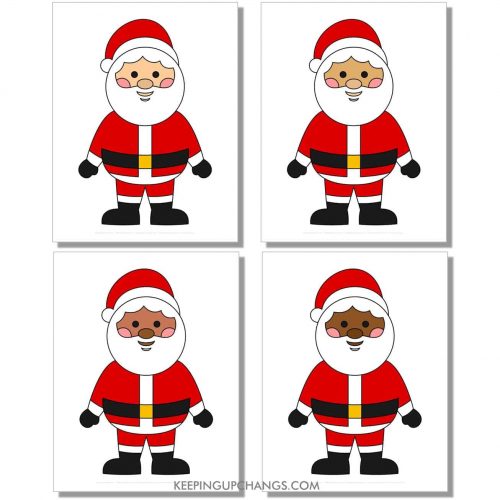 Free Santa Outlines, Templates, Silhouettes [MOST POPULAR Printables!]